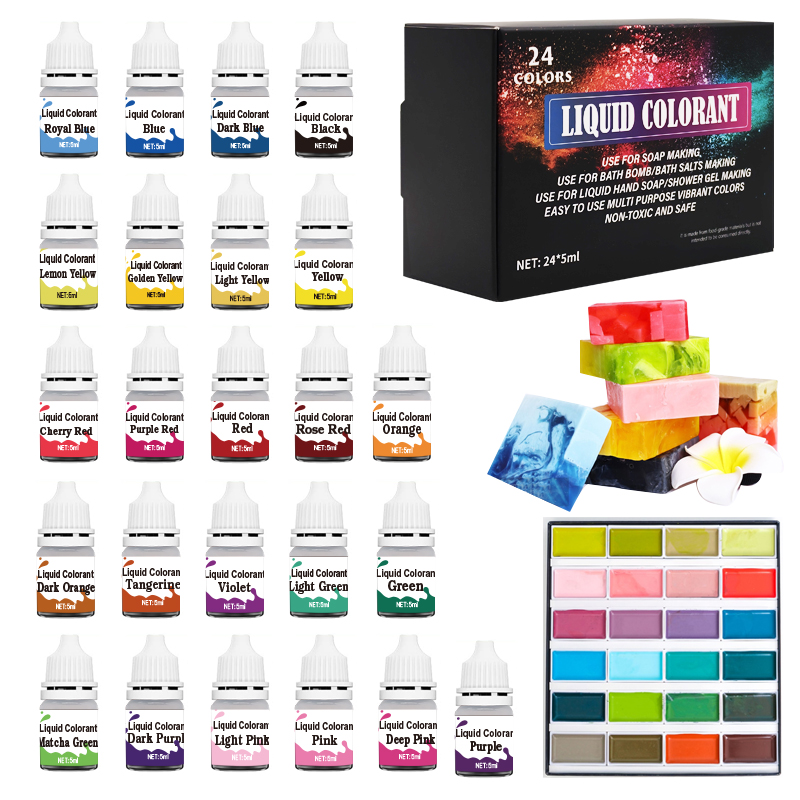 Soap Making Ingredient - 24-color bath ball soap dye –