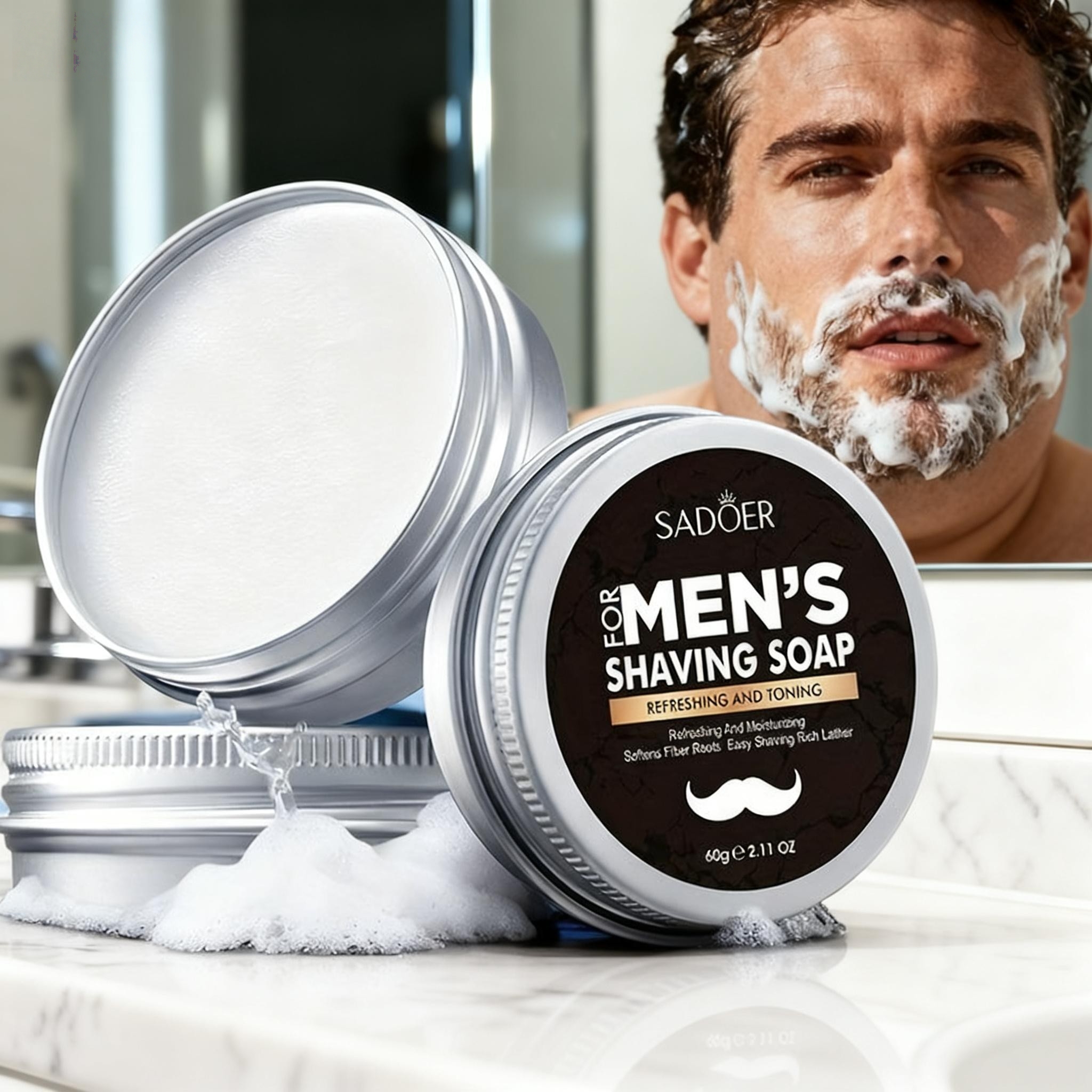 Soap Making Ingredient - Men's Shaving Soap, Containing Mint Extract