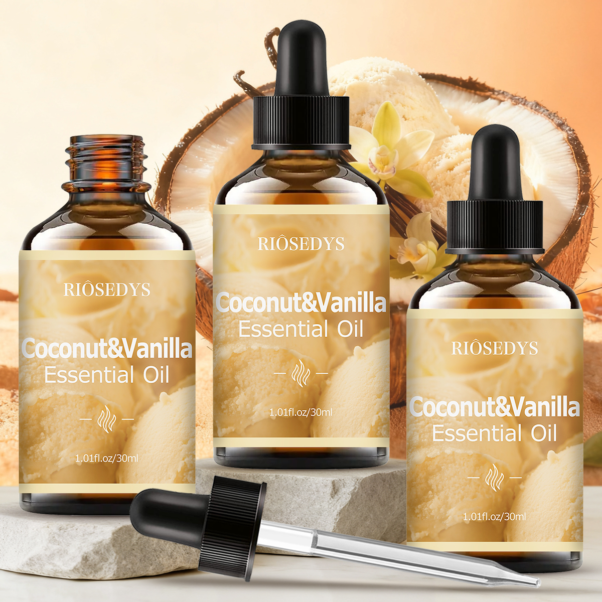 Coconut Oil Refined - COCONUT&VANILLA essential oil natural fragrance, is