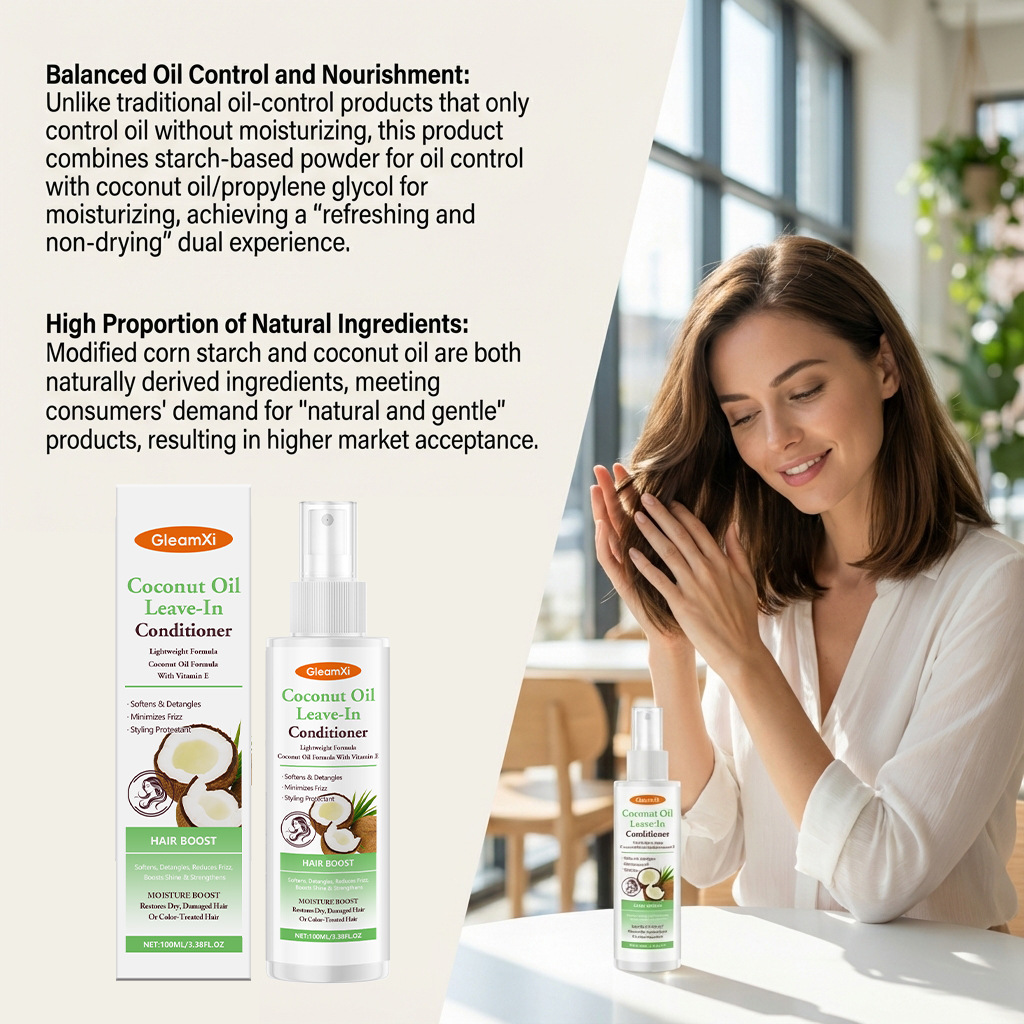 Gleamxi Coconut Oil Leave-In C - Coconut Oil Refined recensie en prijs